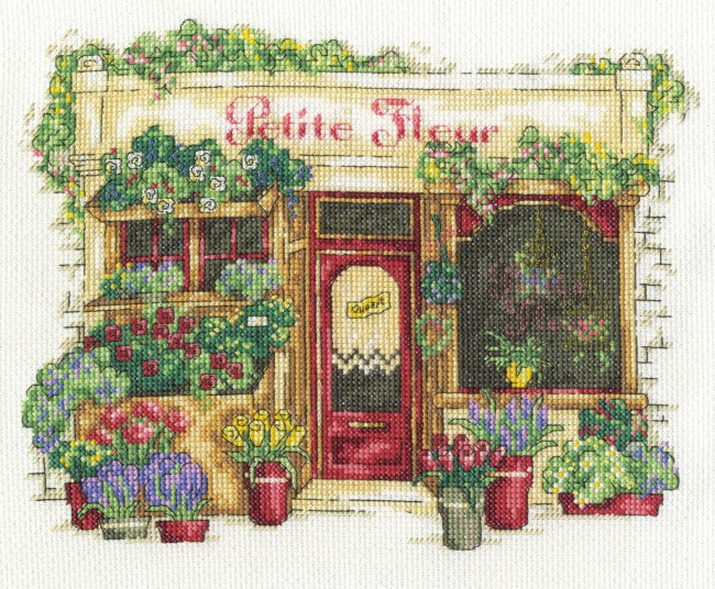 dmc cross stitch kit vintage le fleuriste le chic size chart