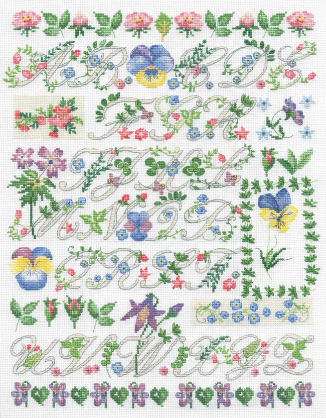 DMC Cross Stitch Kit - Floral Samplers - Botanical Sampler
